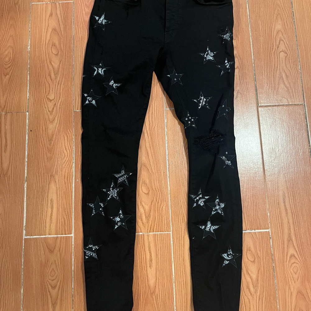 Black Amiri Bandana Star jeans